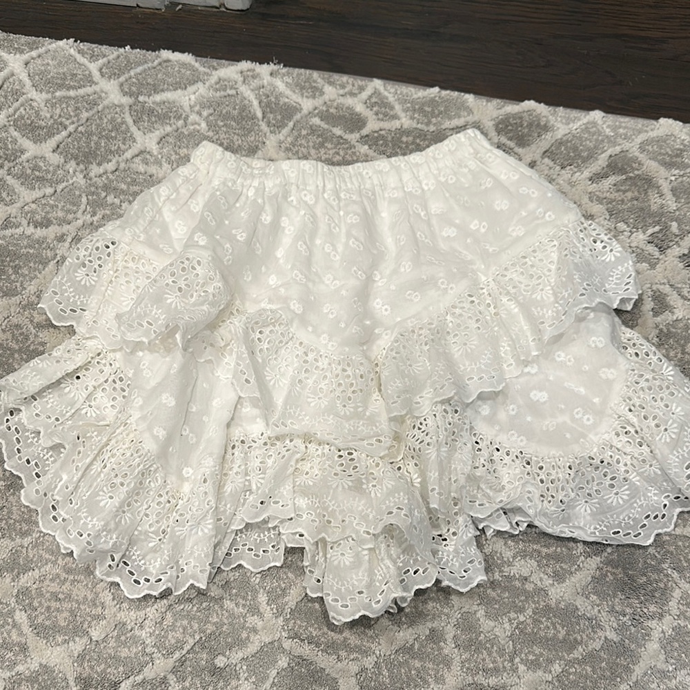 Elegant White Eyelet Shorts